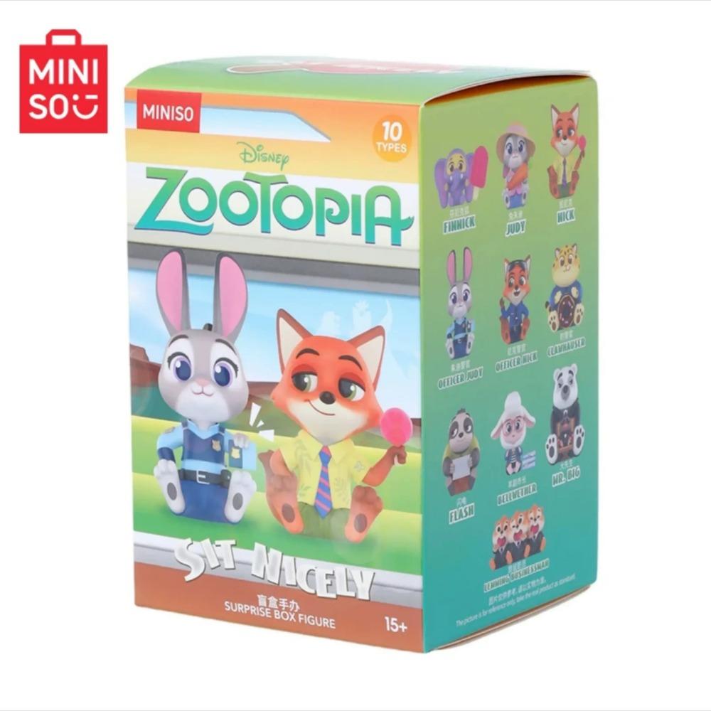 

MINISO Zootopia Just Sit in The Series Blind Box Judy Hopps Nick Desktop Decoration Collection Ornaments Children Birthday Gifts