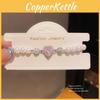 Elegant Heartshaped Artificial Pearl Bracelet With Zirconia For Women Gift Giving