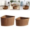 Corner Storage Basket,Multifunctional,Storage Bin,Farmhouse,Home Decor,Woven Triangular Shelf Basket for Bathroom Pantry