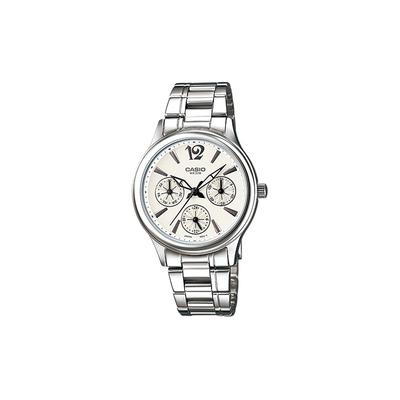 STANDARD Series Waterproof Business Quartz Movement Stainless Steel Strap Japanese and Korean Women's Watch White Dial LTP-2085D-7AVDF