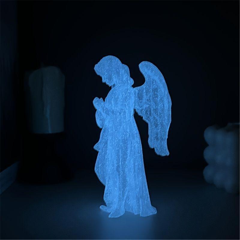 Guarder Angel Figurines Resin Wing Angel Statue Table Ornament Praying Angel Sculpture Housewarming Gift Home Decors