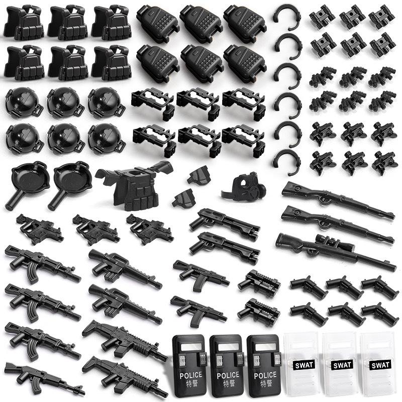 Waffen Waffen Militärsteine Zubehör Soldat Explosionsgeschützte Anzüge ww2 Armee Moc Teile Diy Baustein Szene Kinderspielzeug Geschenke