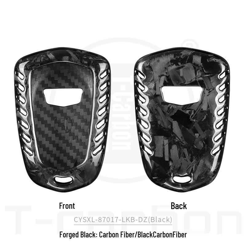 

Cadillac XT4 XT6 CT5 CT6 T-Carbon Key Shell: True Carbon Fiber Forged Pattern
