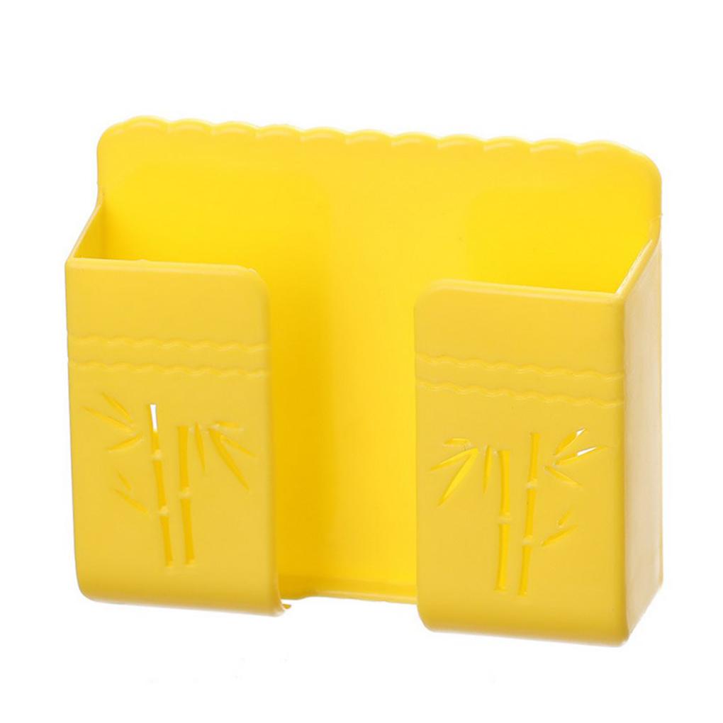 Phone Storage Organizer Universal Sticky Wall Shelf Multi-functional Seamless Style Sundries Holder for Bedside Control