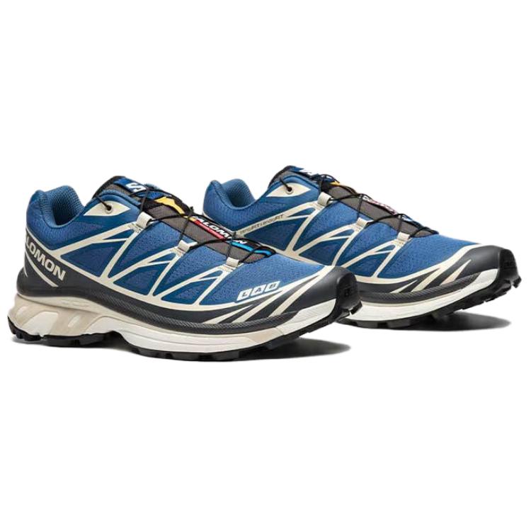 SALOMON Xt-6 Fabric Comfortable Versatile Non-Slip Wear-Resistant Breathable Low-Top Lifestyle Casual Shoes Unisex Casual Shoes Blue 477393