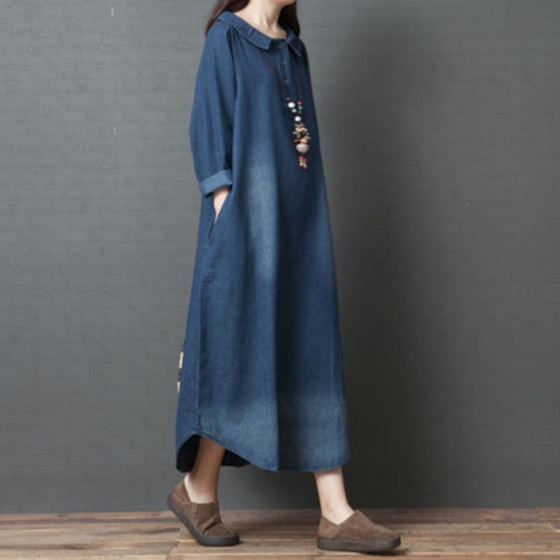 Loose Women's Comfortable Denim Shirt Skirt