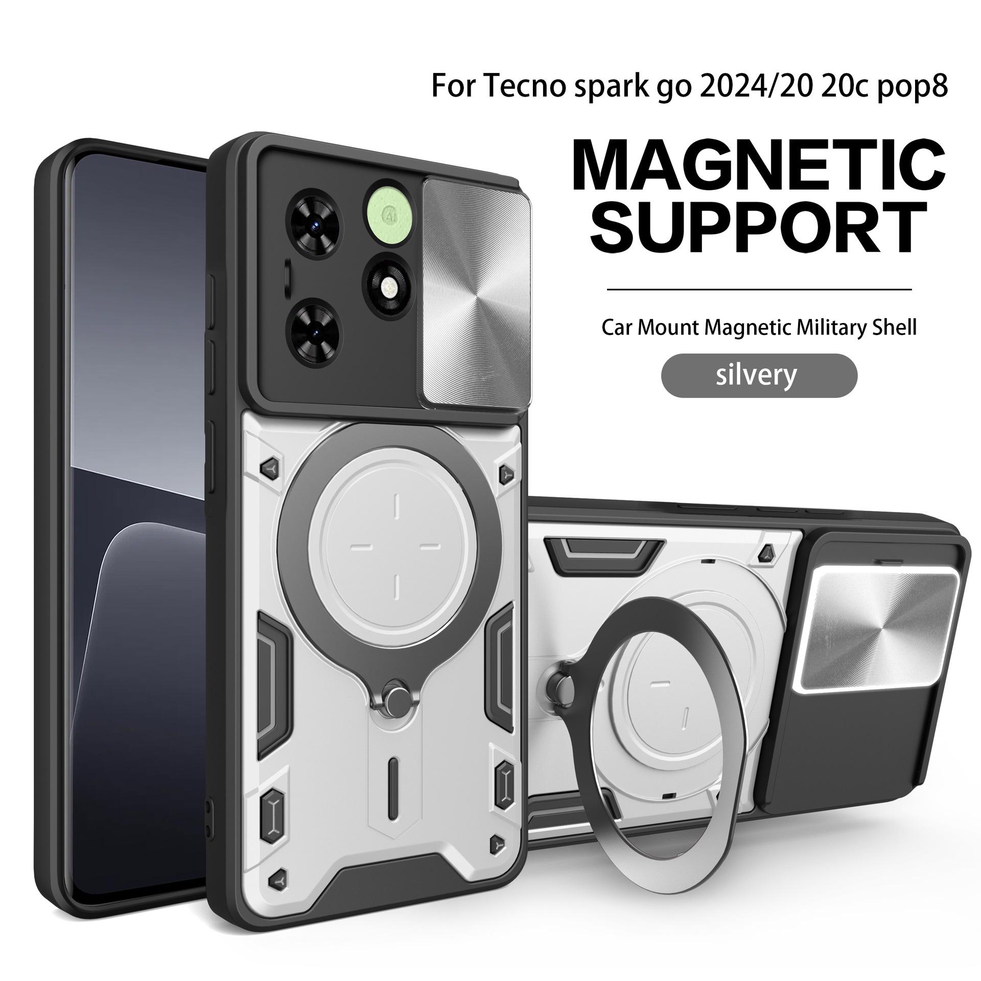 

Чехол-подставка с выдвижным окном для Infinix GT20 Pro / Tecno Camon 30 Pro Camon 20/Camon 20 PRO 4G серебряный
