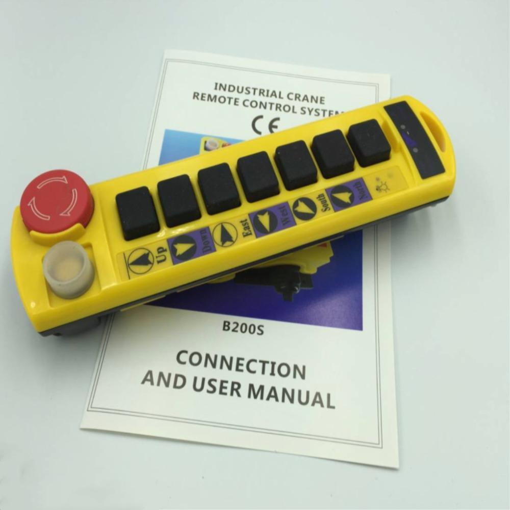 2 Viteze 2 Transmițătoare Control Palan Macara Radio Telecomandă Buton Apăsare Sistem Controler cu E-stop