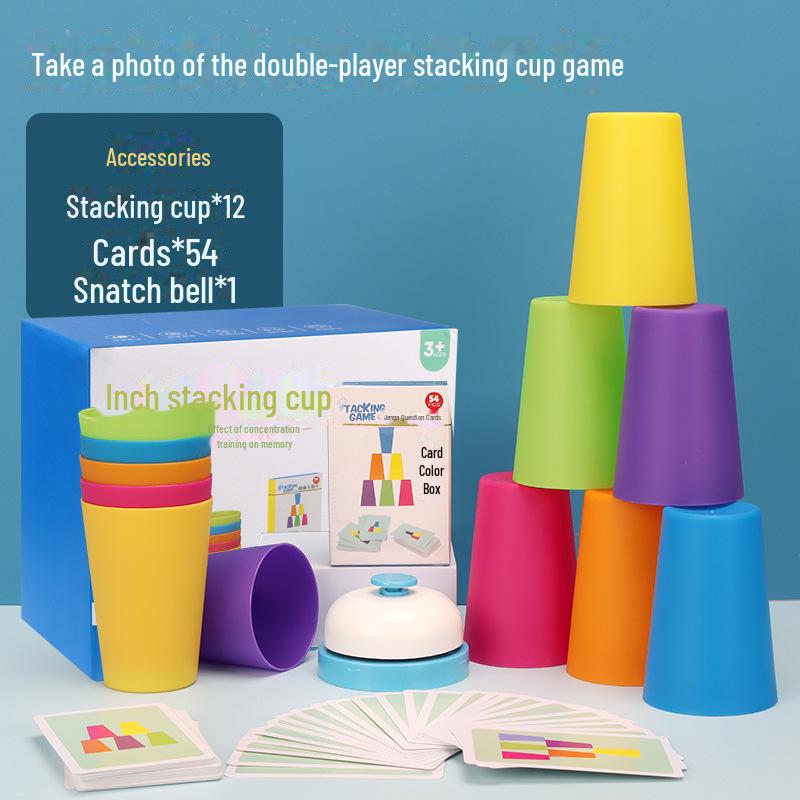 Children's Educational Puzzle Stacking Cups: Logic Training & Parent-Child Interaction Game for Kindergarten
