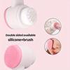 7-piece facial cleansing and massage set with a silicone dual-ended brush, dual-ended roller, and heart-shaped gua sha tool
