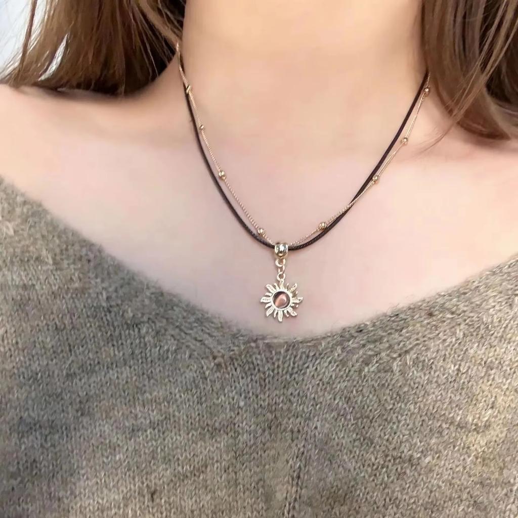 Punk Charm Sun Cross Butterfly Pendants Choker Chain Necklace For Men Women Trendy Y2K EMO Hip Hop Grunge Accessories Jewelry