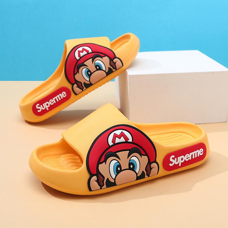 Mario Cartoon Style Children's Slide Sandals Soft Eva Slip Resistant Boys Summer Footwear