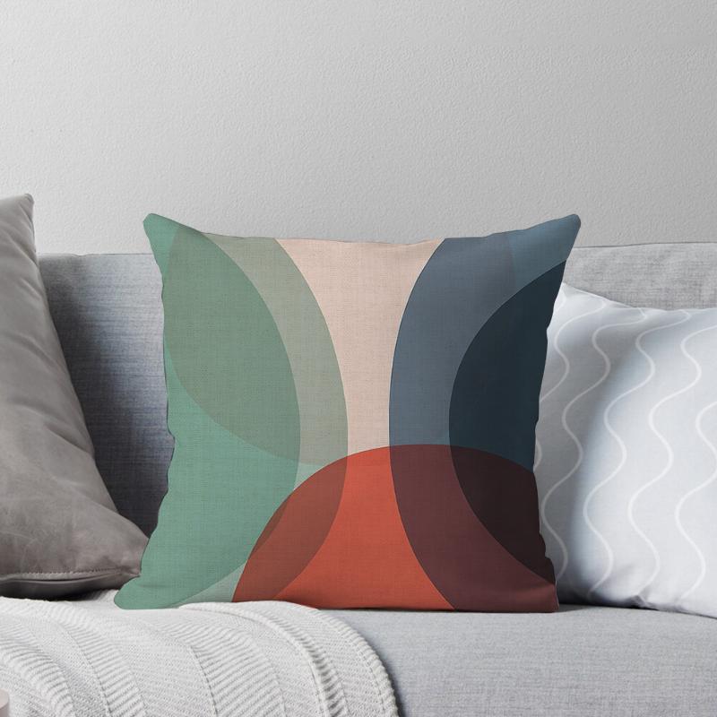Decorative Home Pillow Case Cushion Covers 45*45 Nordic 40*40 40X40Cm 50X50Cm Irregular Color Block Living Room Boho Geometric