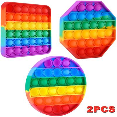 Pop Bubble Fidget Sensory Toy Kids Adults Stress Anxiety Relief Simple Dimple Toys Autism Learning
