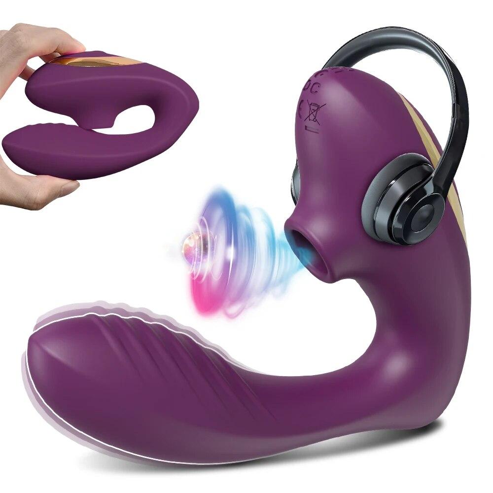 Vacuum Vibrator for Women Dildo Clitoris Nipple Sucker Vibrating Female Oral Suction Clitoris Stimulator Massage Adults Sex Toys