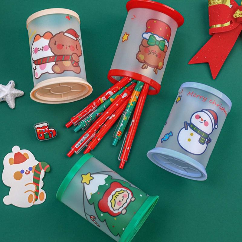 Christmas Pen Cup Paint Brush Holder Makeup Brush Organizer Holder Christmas Party Favors for Kids Boys Girls Students