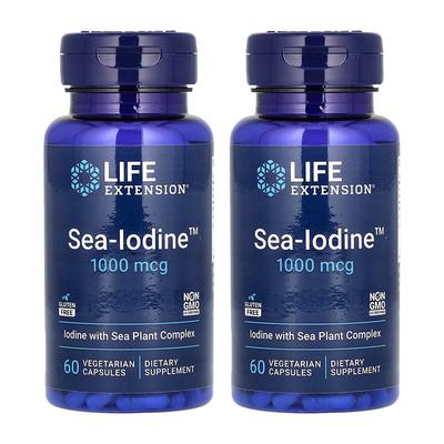 Sea-Iodine 1000mcg Veggie Capsules, 60 Count (Pack of 2)