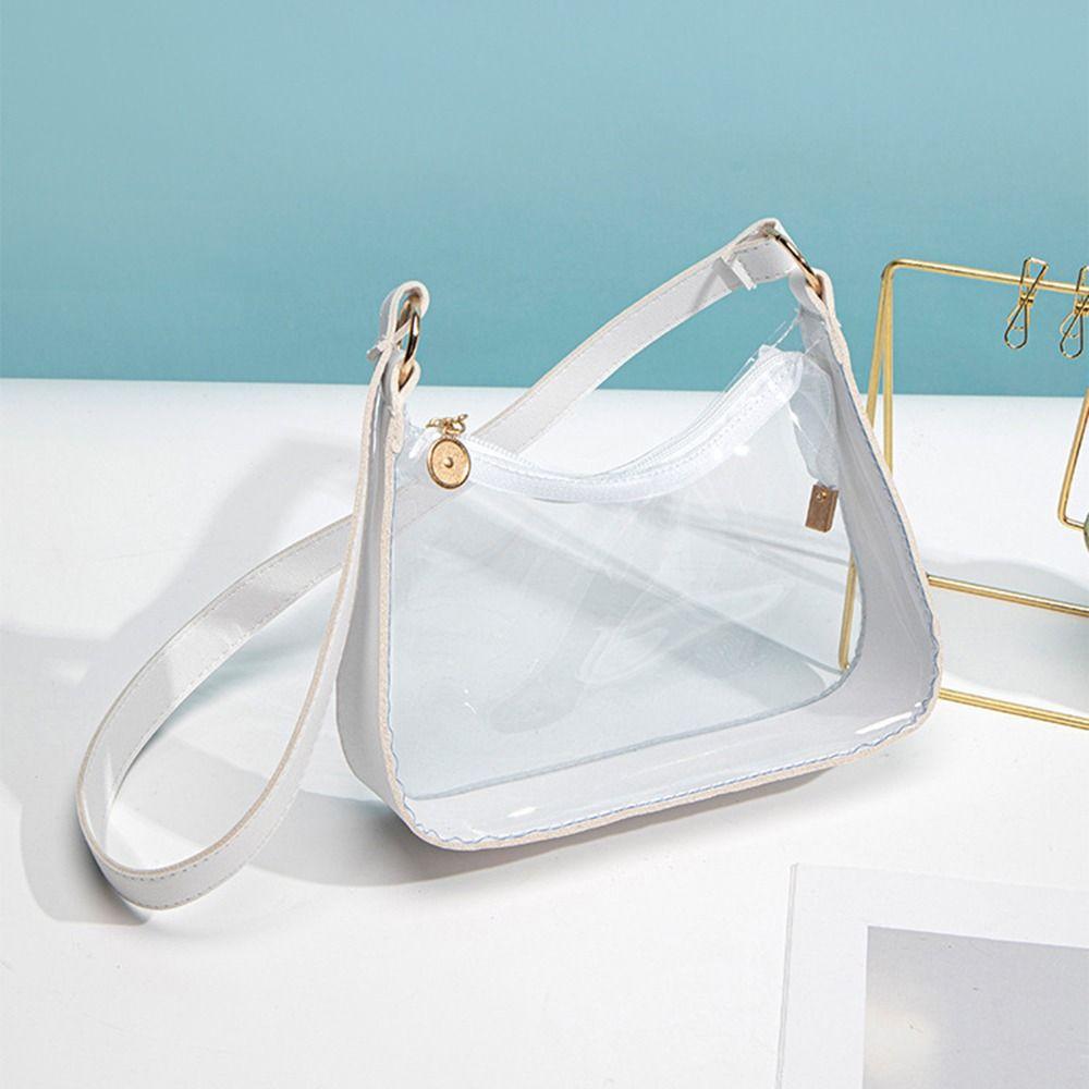 Waterproof Transparent Shoulder Bag Portable Tote Bag Fashion Crossbody Bag  Girls
