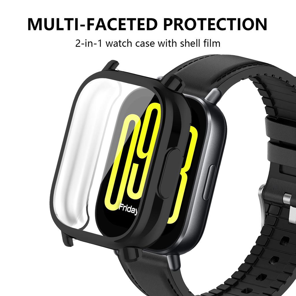 For Redmi Watch 5 Active Silicone Cover Sport Dermis For Redmi Watch 5Lite TPU Soft Shell and Leather Band Strap+Case