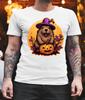 T-shirt da uomo e da donna design molto amichevole per Halloween con capibara Classico