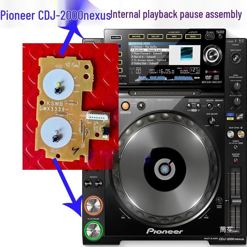 Compatible Play/Pause, Play, Cue Assembly for CDJ-2000NEXUS DJ Player D3339