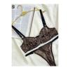 Icon Leopard Patterned Tulle Underwear Set