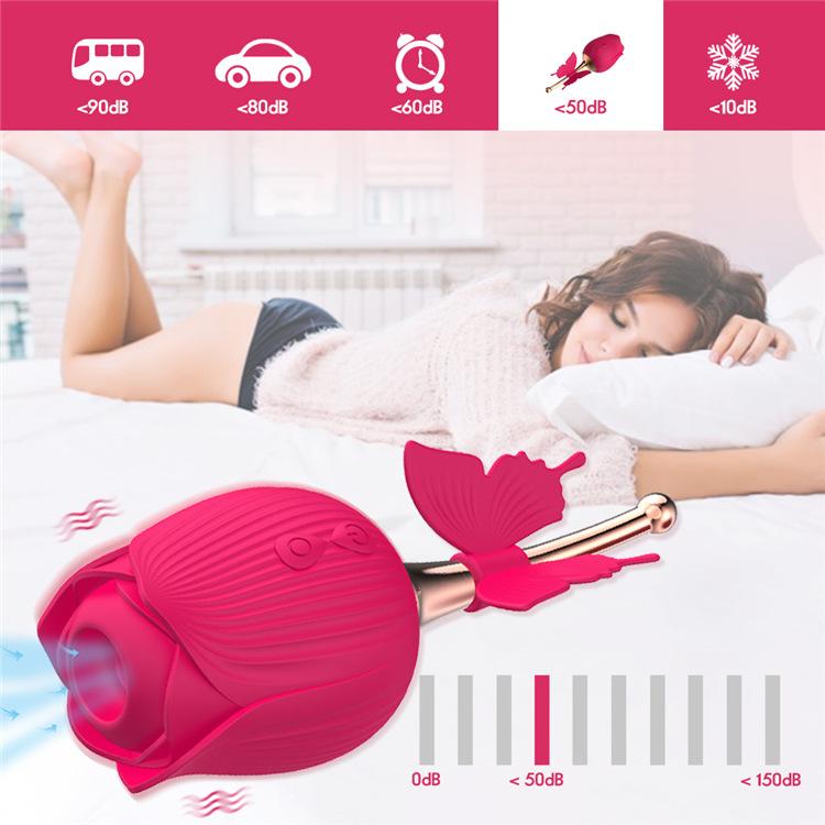 Rose Klitoris Vagina Klitoris Nippel Höhepunkt Massager Zunge Vibratoren
