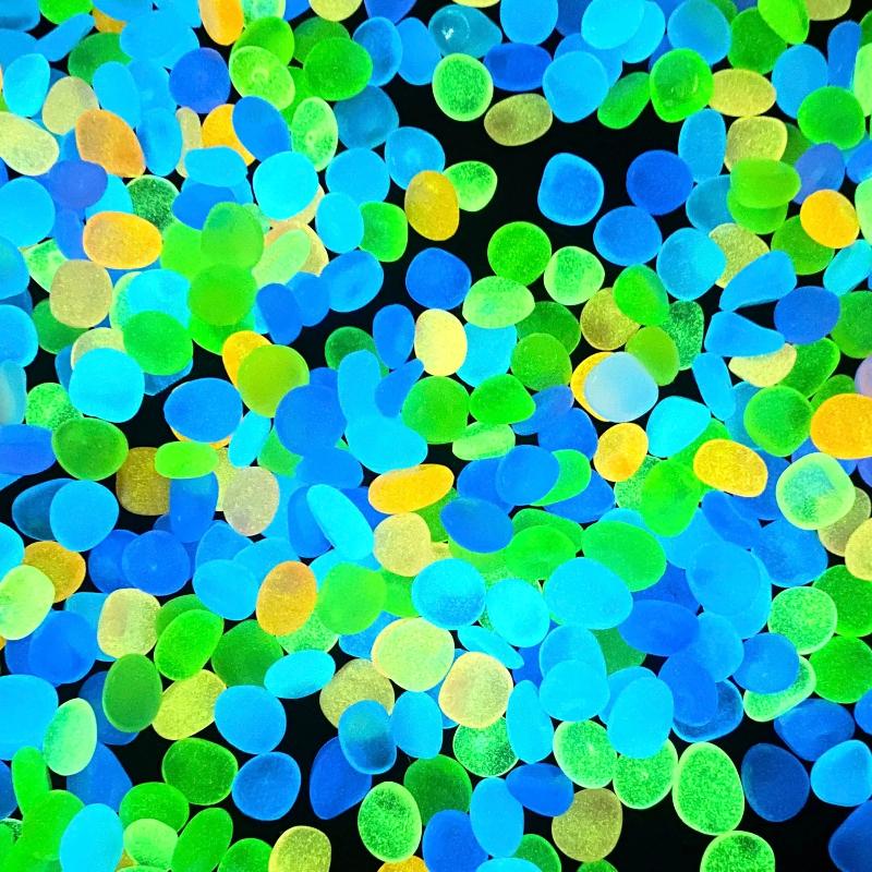 1000pcs Luminous Rock, Stone Luminous Dark Garden Pebbles, Sidewalk Fish Tank Decoration, Aquariums, Fish Tanks loom