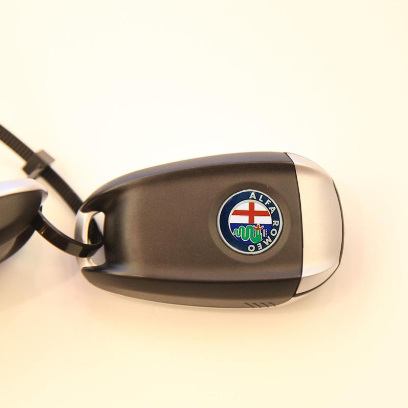 WAJDS1 14mm Aluminium Metal Car Styling Remote Key Stickers For Alfa Romeo 156 159 147 4C 8C 166 Giulia Giulietta Mito Stelvio Spider