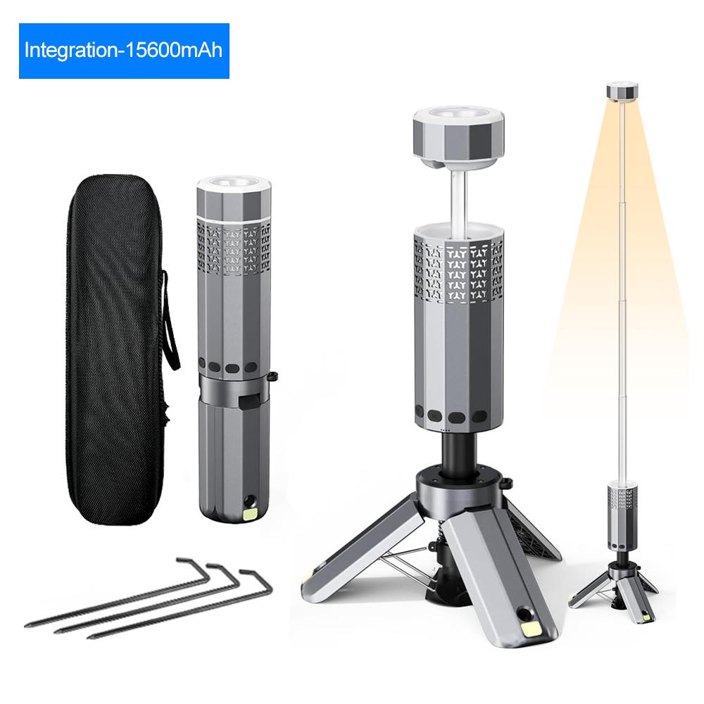 Outdoor Telescopic Camping Light Rechargeable Flashlight with Tripod Magnetic Lantern Emergency Light LED Work Light Tent Lamp