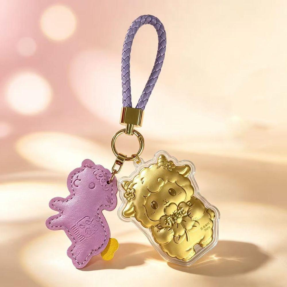 Cartoon Year of the Sheep Mascot Figurine Design Lamb Bag Charm  Festive Celebration