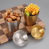 Stainless Steel Kitchen Dipping Sauce Bowl Golden Silver Ketchup Fries Cup Seasoning Dish Hot Pot Condiment Tray Tablewar