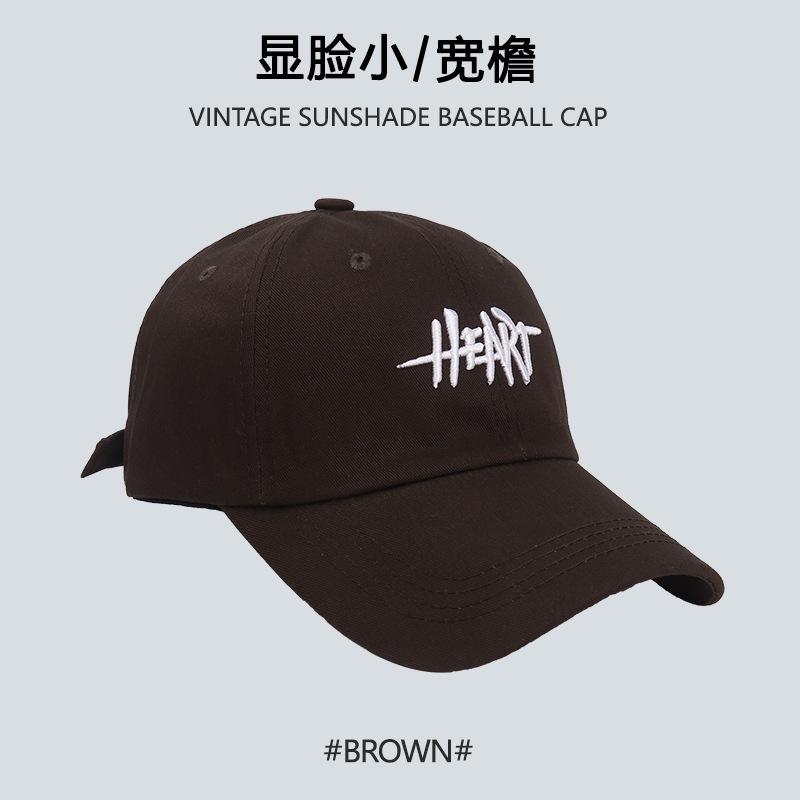 Peaked Cap Men'S Summer Visor Children'S Sunscreen Cap Letter Embroidery Big Head Circumference Baseball Cap Casual Versatile Face Small