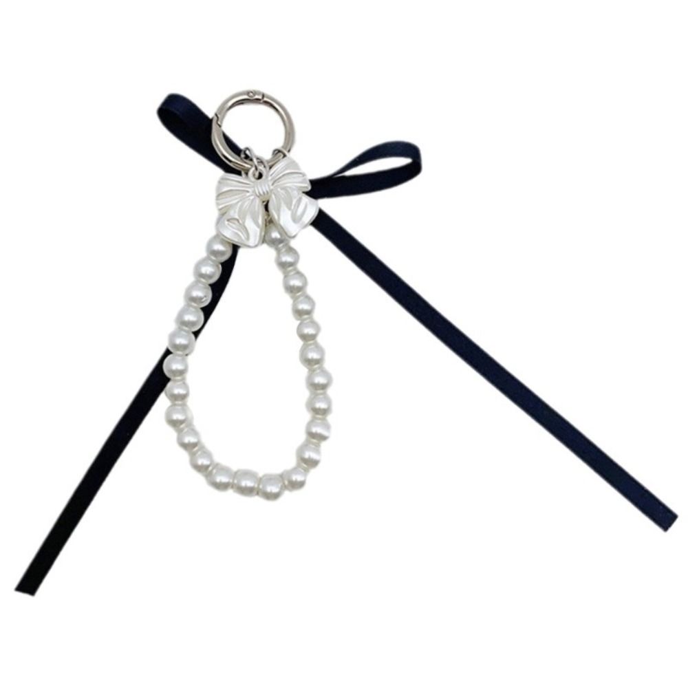 

Hanging Cord Beads Bag Pendant Bead String Bowknot Phone Strap Sweet Bow Pearl Bag Pendant Women