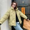 Loose bread jacket women's winter 2025 new short casual hooded plus-size cotton jacket padded jacket