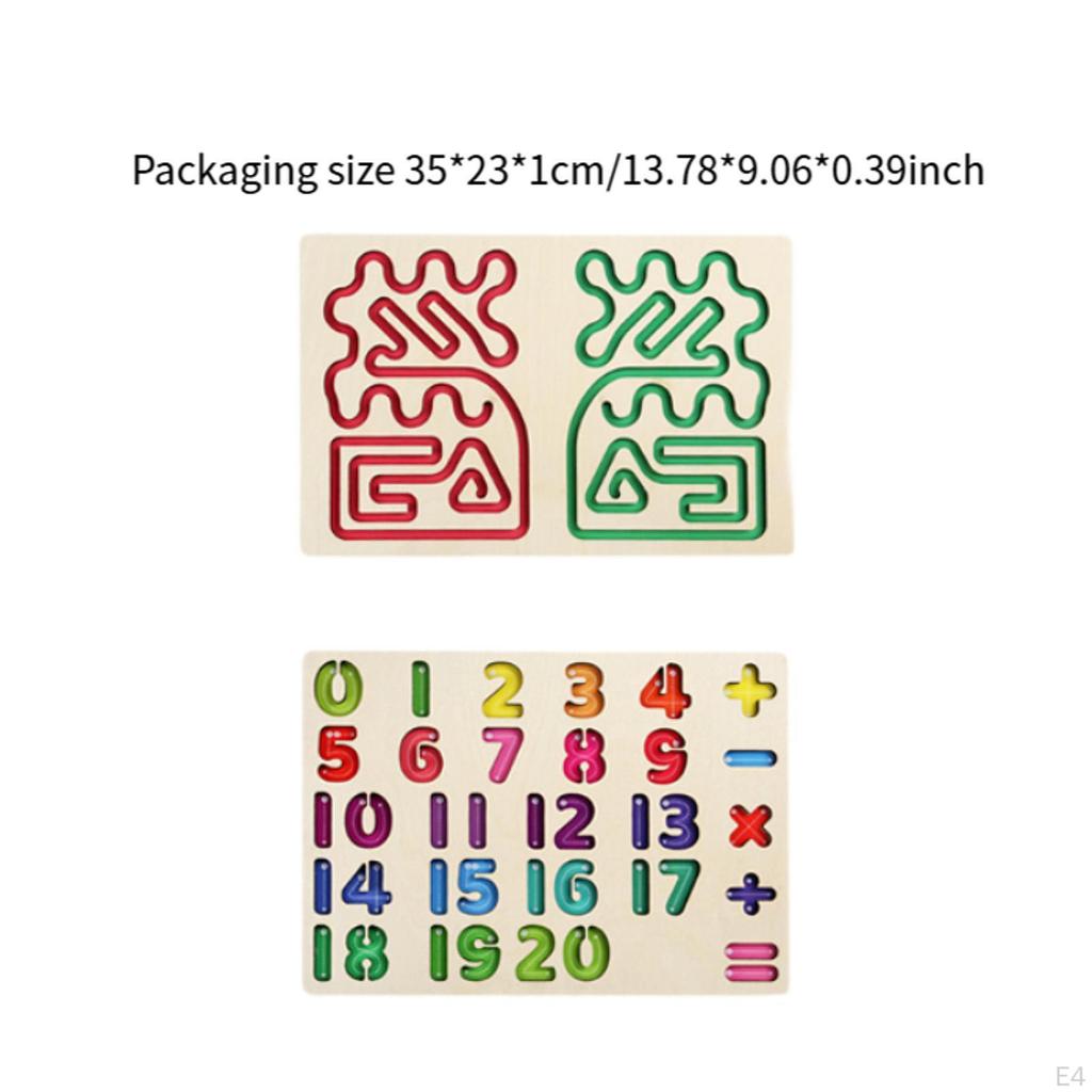 Wooden Tracing Board Educational Toy Fine Motor Skills Reusable Gifts Tool Learning To Write