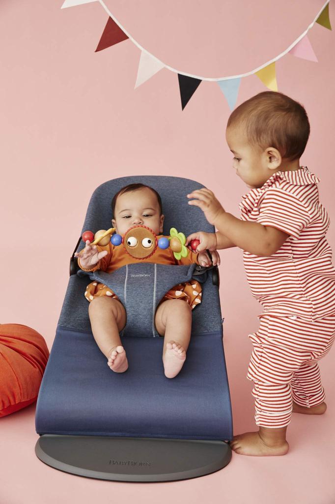 Bliss 3D Jersey Dove 1 Piece for Ages 1 Month and Up BABYBJÖRN Bouncer, Blue, (x 1),