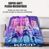 K Pop Demon Hunters Flannel Blanket Cyberpunk-style Plush Throw Blanket Fans Gift for Home Leisure Sofa Bed Cover Travel Camping