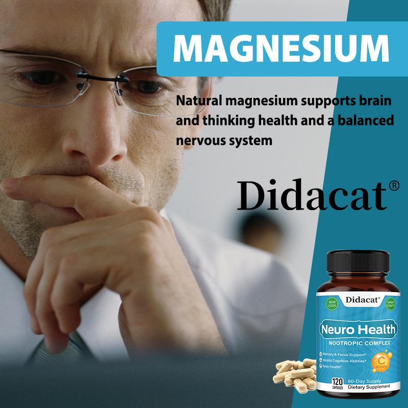 Neuro Health 120 Kapseln Nootropischer Komplex zur Unterstützung von Gedächtnis und Konzentration