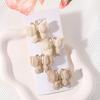 4pcs Butterfly Children Hair Clip Set Wool Knitting Hair Accessories Butterfly Hair Clips Barrette Handmade Crochet Hairpins