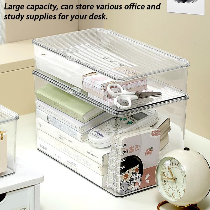 Buch Akten Aufbewahrungsbox Schreibtisch Mehrzweck Transparente Aufbewahrungsbox Kosmetik Organizer Box