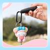 Carabiner, Small, Oval, Strong, 6 Spring Hooks, Black, Durable, Anti-Theft,