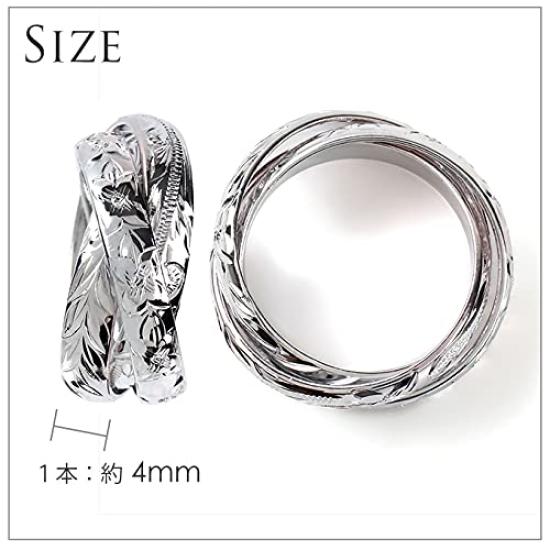 Hawaiian Jewelry Pinky Matching Hawaiian Jewelry Ring Jewelry [LocoMocoAloha] Ring, Ring, Ring, 3-Row [Authentic]