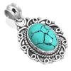 925 Sterling Silver Pendant Women Gemstone Handmade Jewelry Halloween Gift Blue Green Purple Copper Turquoise Pearl Lapis Mother Of Pearl Costume