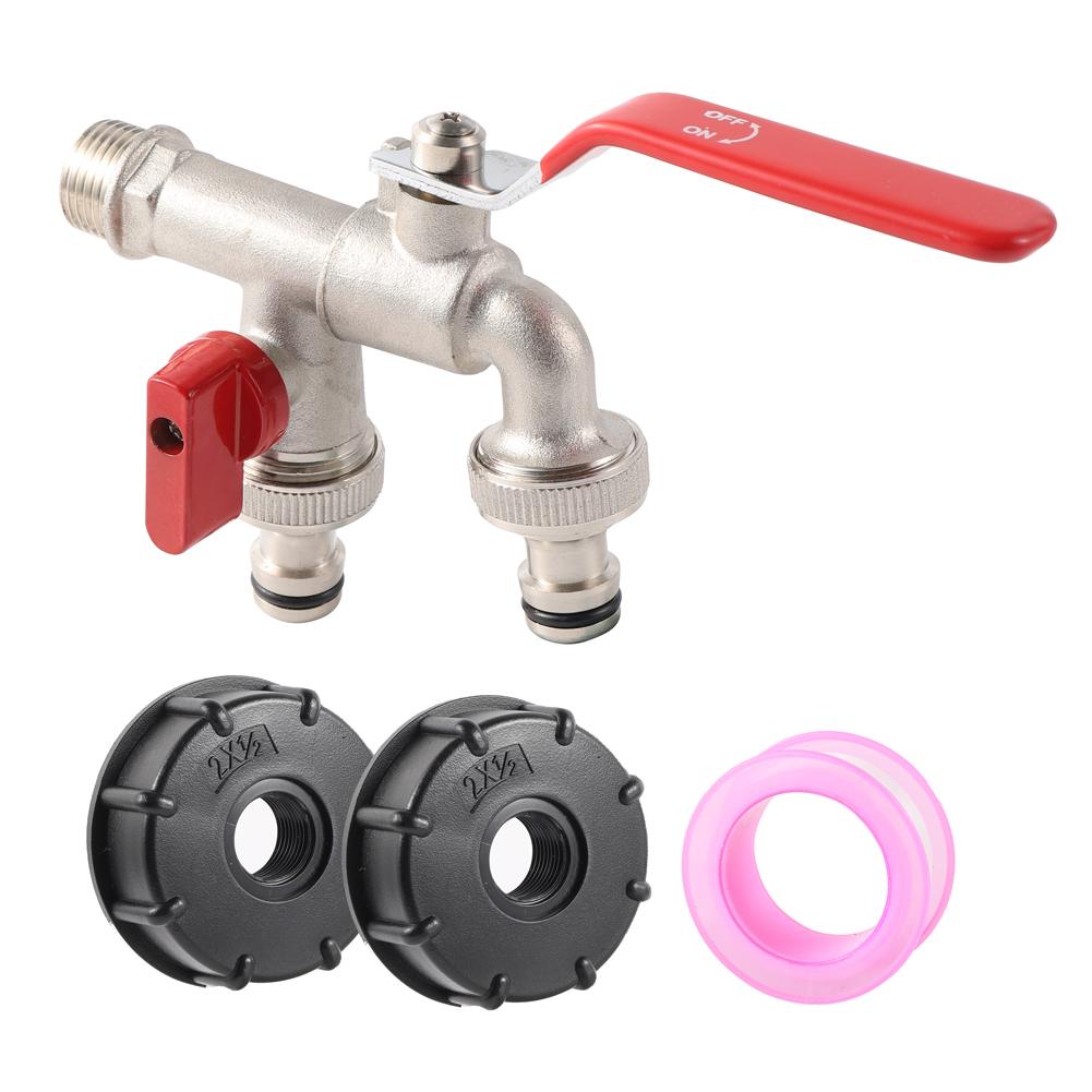 S60x6 Grobgewinde IBC Tank Tap Connecter X 1/2'' 3/4'' Wasser Kupplung Adapter 1000L Garten Home Ersatz Ventil Fitting
