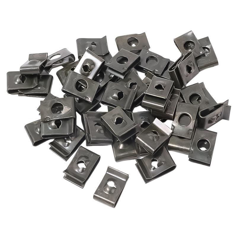 Car Motorcycle Metal Screw Fastener Clips U-Type Clip with Screw Anti-rust Protection Clip Screw Buckle Auto Iron Sheet 50/10pcs