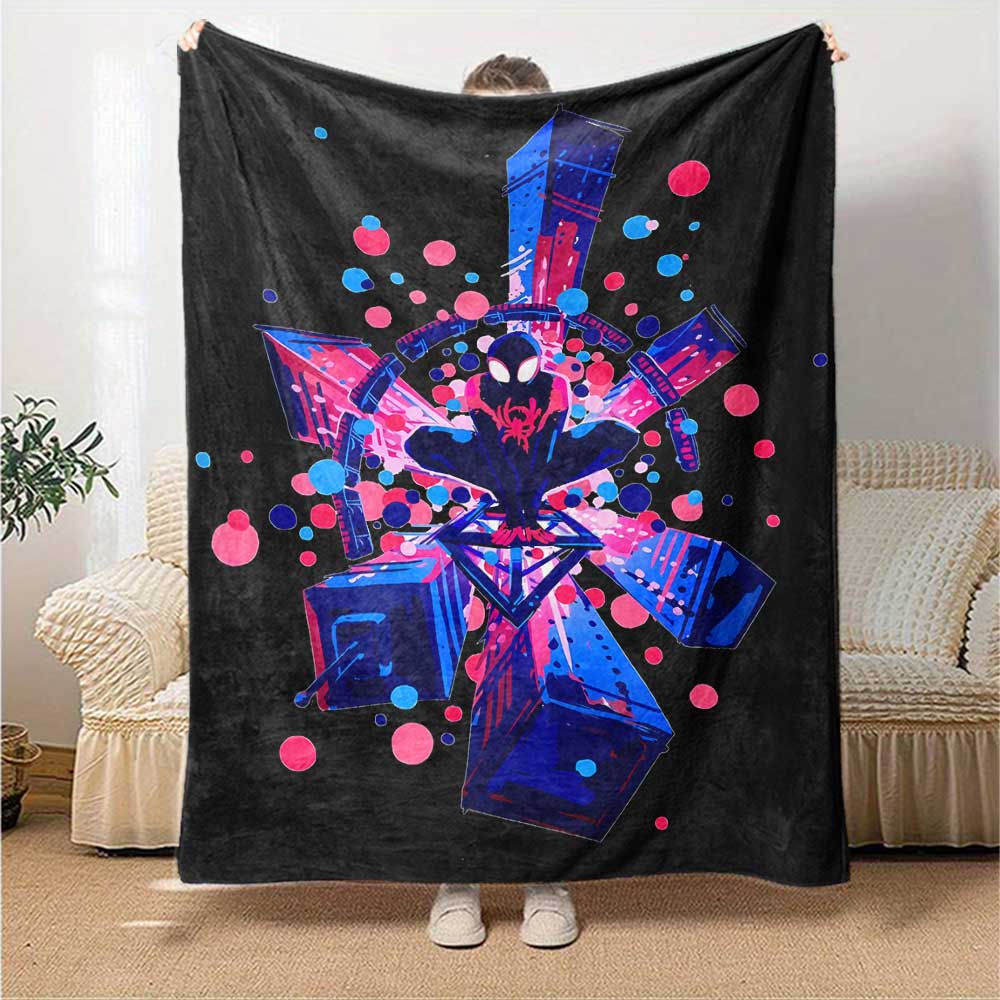 Spider-Man: Spider-Verse Cozy Blanket Ultra-Soft Suitable for Sofa Couch Office Bed Picnics Four Seasons Multipurpose Decor Unique Gift Y43
