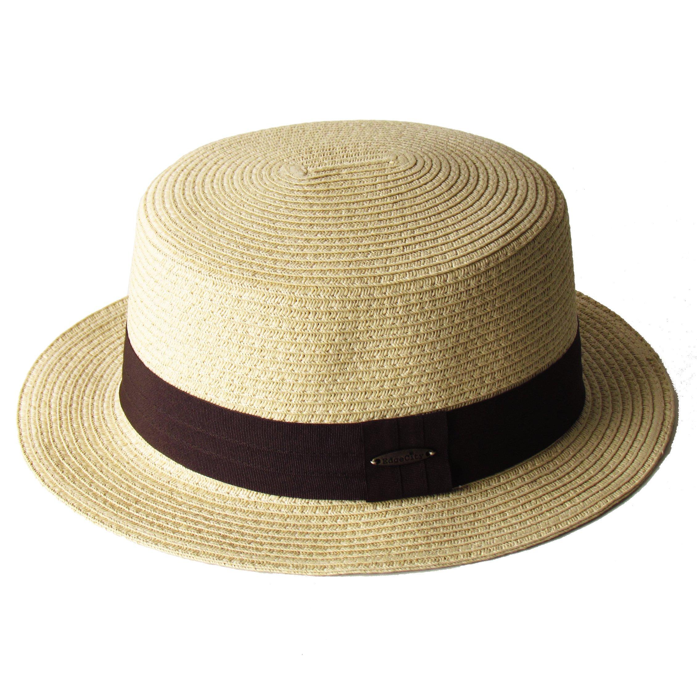 

Шляпа-канотье из смешанной бумаги Edge City, 76/Бежевый, 000620-0076-58