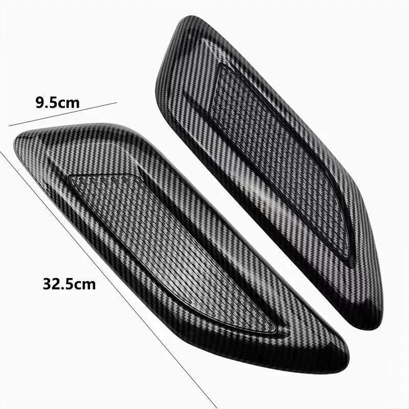 40cm Universal Car Air Flow Decorative Intake Hood Scoop Bonnet Vent Sticker Cover Hood Geared To Fit Any FLAT Hood Vehicle