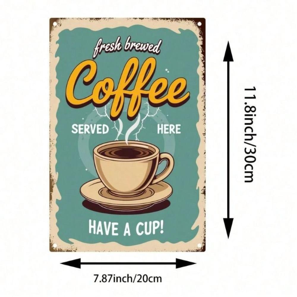 Retro Vintage Metal Coffee Sign Wall Art Kitchen Cafe Decor 20x30cm